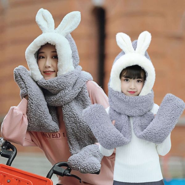 and new winter korean children's warm thickened plush rabbit ear collar glov scarf hat three piece set ve1sve1spuj2, Red;brown
and new winter korean children's warm thickened plush rabbit ear collar glov scarf hat three piece set ve1sve1spuj2, Red;brown