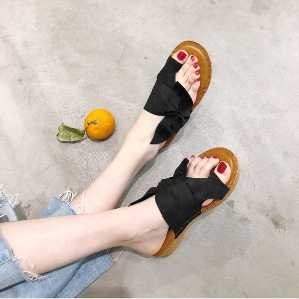 2020 women sandals slippers summer flat non-slip bow solid color large size women's slippers comfortable leisure style women y200706, Black
2020 women sandals slippers summer flat non-slip bow solid color large size women's slippers comfortable leisure style women y200706, Black