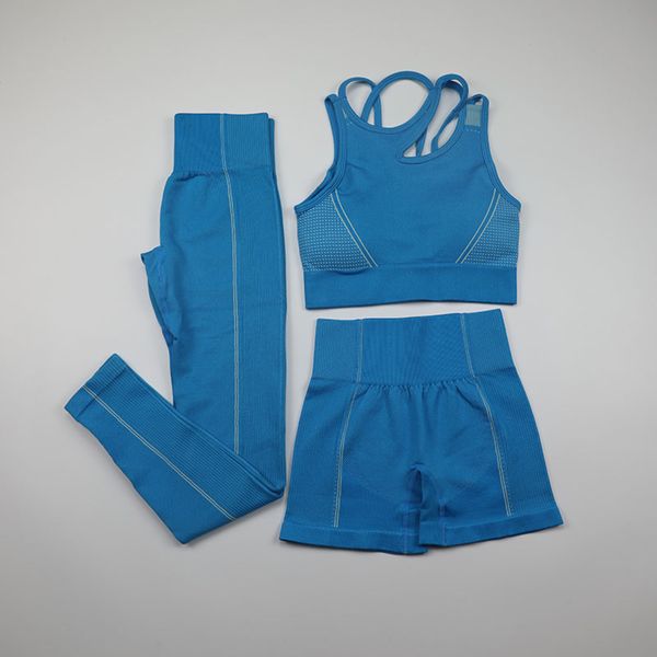 3 piece seamless yoga sets women gym clothes short sleeve crop sports bra high waist leggings fitness clothing sportswear c0122, Black;white
3 piece seamless yoga sets women gym clothes short sleeve crop sports bra high waist leggings fitness clothing sportswear c0122, Black;white