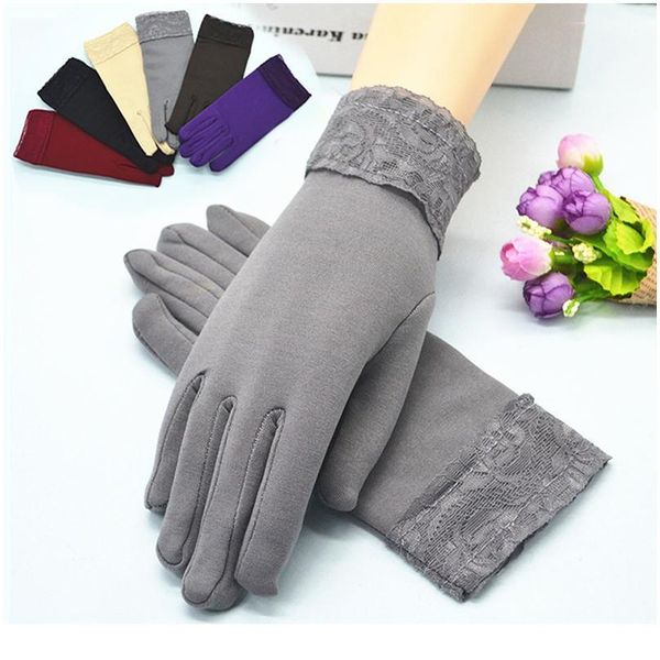 women velvet lace embroidery elasticity cycling windproof glove touch screen finger mitten gloves winter warm drivin sqcpgw, Black
women velvet lace embroidery elasticity cycling windproof glove touch screen finger mitten gloves winter warm drivin sqcpgw, Black