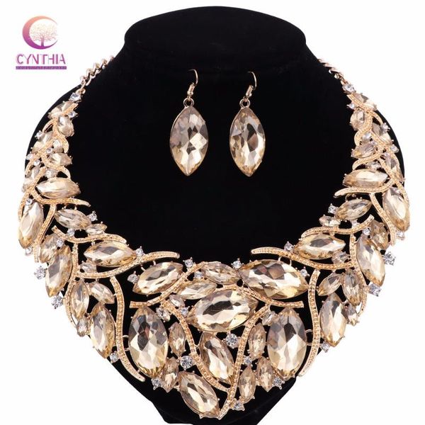 6 colors fashion women jewelry sets trendy necklace with boho earrings statement necklace for party wedding 2020 direct selling, Silver
6 colors fashion women jewelry sets trendy necklace with boho earrings statement necklace for party wedding 2020 direct selling, Silver