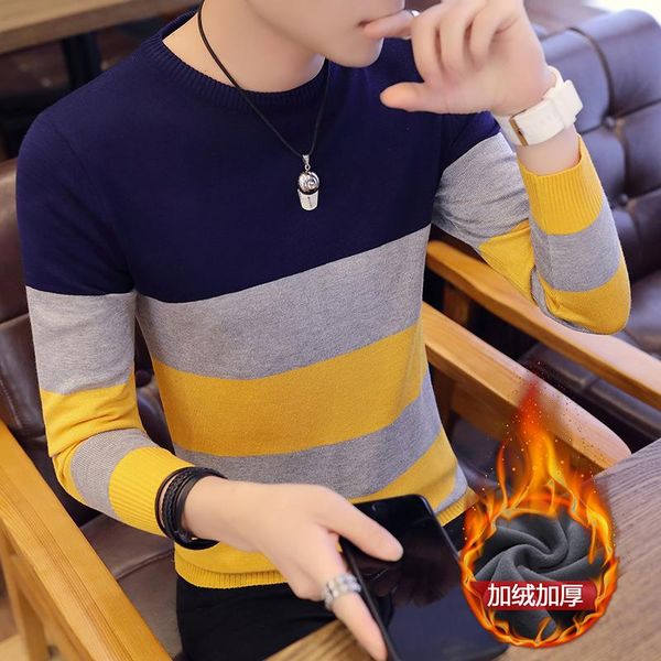 men's sweater men's spring autumn cashmere casual round neck knitting fashion personality handsome sweater, White;black
men's sweater men's spring autumn cashmere casual round neck knitting fashion personality handsome sweater, White;black