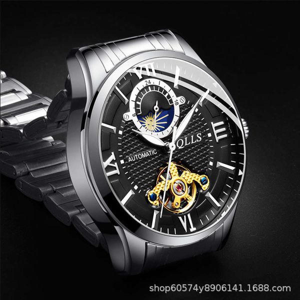 men's watch qiluoshi mechanical qlls automatic luminous waterproof hollow student watch steel band, Slivery;brown
men's watch qiluoshi mechanical qlls automatic luminous waterproof hollow student watch steel band, Slivery;brown