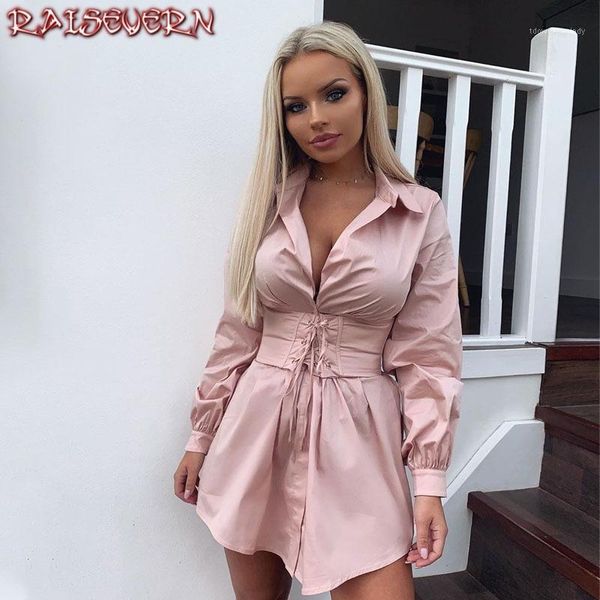 casual dresses 2021 elegant long sleeve belt bandage autumn winter women party mini shirt dress clothes tunic dress1, Black;gray
casual dresses 2021 elegant long sleeve belt bandage autumn winter women party mini shirt dress clothes tunic dress1, Black;gray