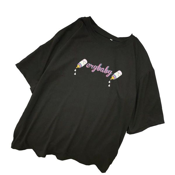 women's t-shirt casual kawaii cry baby feeding bottle tshirt women summer short sleeve loose streetwear harajuku ladies cute clothes, White
women's t-shirt casual kawaii cry baby feeding bottle tshirt women summer short sleeve loose streetwear harajuku ladies cute clothes, White