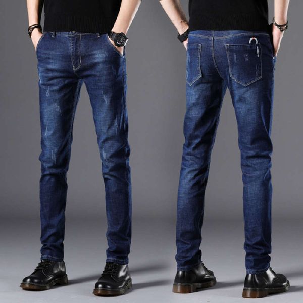 autumn and winter 2019 fashion versatile jeans for young men slim elastic casual leggings, Blue
autumn and winter 2019 fashion versatile jeans for young men slim elastic casual leggings, Blue