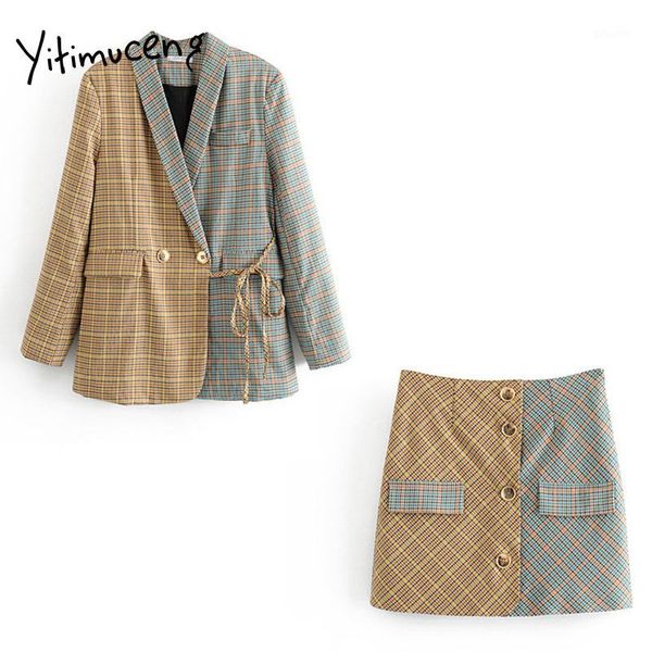 yitimuceng 2 pieces set skirt and blazer plaid ladies suit jacket long sleeve office lady street style fashion women blazer 20201, White;black
yitimuceng 2 pieces set skirt and blazer plaid ladies suit jacket long sleeve office lady street style fashion women blazer 20201, White;black