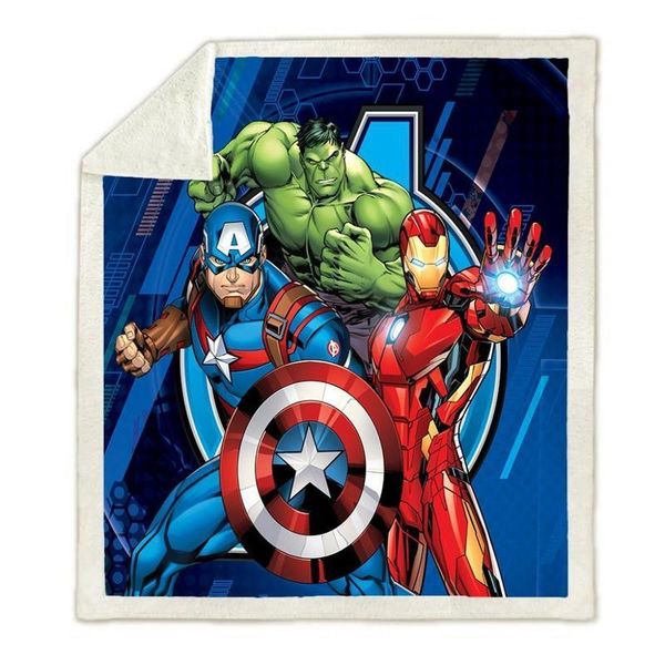 marvel hulk spider-man iron man captain america superman funny character 3d print sherpa blanket on bed home textiles
marvel hulk spider-man iron man captain america superman funny character 3d print sherpa blanket on bed home textiles