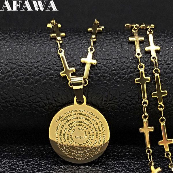 pendant necklaces 2021 fashion bible cross stainless steel necklace chain for women gold color neckless jewerly colier femme n19511, Silver
pendant necklaces 2021 fashion bible cross stainless steel necklace chain for women gold color neckless jewerly colier femme n19511, Silver
