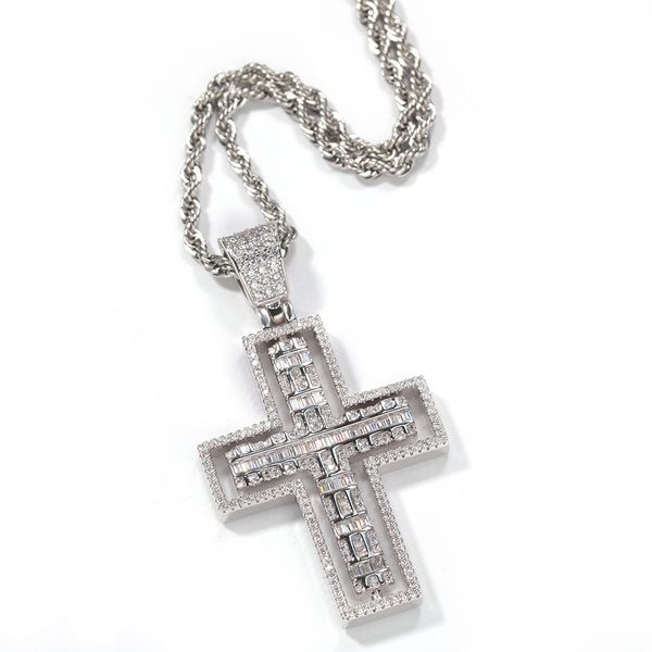 rotatable double-sided cross necklace mens gold necklaces iced out pendant hip hop jewelry, Silver
rotatable double-sided cross necklace mens gold necklaces iced out pendant hip hop jewelry, Silver