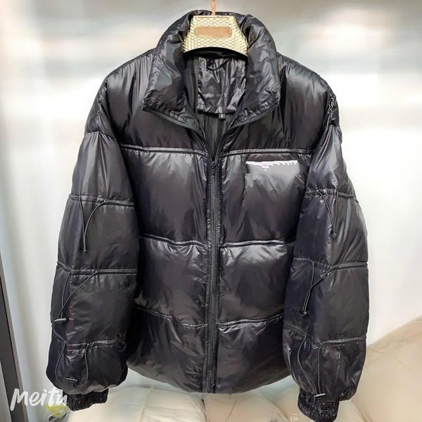 new women's white duck down short down jacket stand-up collar padded bread jacket warm and light loose fashion, Black 
new women's white duck down short down jacket stand-up collar padded bread jacket warm and light loose fashion, Black