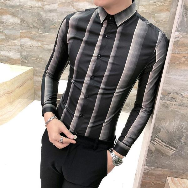 2020 new boutique men's casual striped printed regular-fit wrinkle-resistant dress shirts slim business long-sleeve mens shirt1, White;black
2020 new boutique men's casual striped printed regular-fit wrinkle-resistant dress shirts slim business long-sleeve mens shirt1, White;black