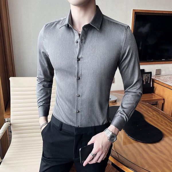 men's dress shirts solid long sleeve men casual fashion 2021 autumn winter slim fit business formal wear work blouse homme, White;black
men's dress shirts solid long sleeve men casual fashion 2021 autumn winter slim fit business formal wear work blouse homme, White;black