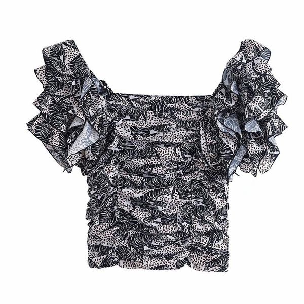 office blouse 2020 autumn print ruffles short sleeve shirts women fashion womens square collar work blusa feminina, White
office blouse 2020 autumn print ruffles short sleeve shirts women fashion womens square collar work blusa feminina, White