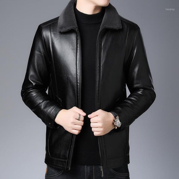 high-end new winter men's plus velvet thick leather jacket, large size trend business slim short casual pu leather jacket1, Black
high-end new winter men's plus velvet thick leather jacket, large size trend business slim short casual pu leather jacket1, Black