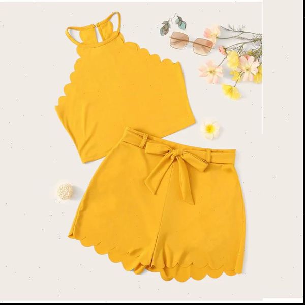 solid 2 piece outfits for women elegant sleeveless womens suit two piece summer tank up blouse shorts pants conjunto g9, Gray
solid 2 piece outfits for women elegant sleeveless womens suit two piece summer tank up blouse shorts pants conjunto g9, Gray