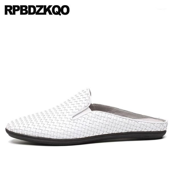 sandals genuine leather white luxury slippers closed toe summer mules slides breathable designer shoes men woven1, Black
sandals genuine leather white luxury slippers closed toe summer mules slides breathable designer shoes men woven1, Black