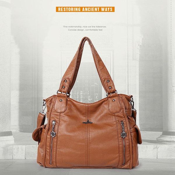 fashional tote women handbag washed pu leather large capacity zipper shoulder bags smooth crossbody bags bucket female handbags
fashional tote women handbag washed pu leather large capacity zipper shoulder bags smooth crossbody bags bucket female handbags