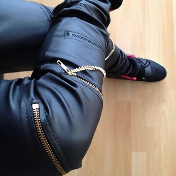 men's pants fashion hip hop mens faux leather zipper design sweatpants man skinny motorcycle chain joggers casual black pu trouser
men's pants fashion hip hop mens faux leather zipper design sweatpants man skinny motorcycle chain joggers casual black pu trouser
