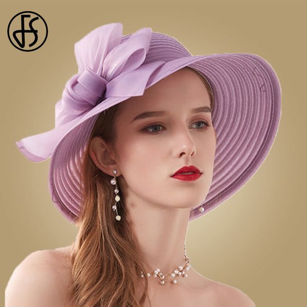 fs pink wide brim hats for women summer caps ladies fascinators fedora hat flower wedding church party beach sun hats c0123, Blue;gray
fs pink wide brim hats for women summer caps ladies fascinators fedora hat flower wedding church party beach sun hats c0123, Blue;gray