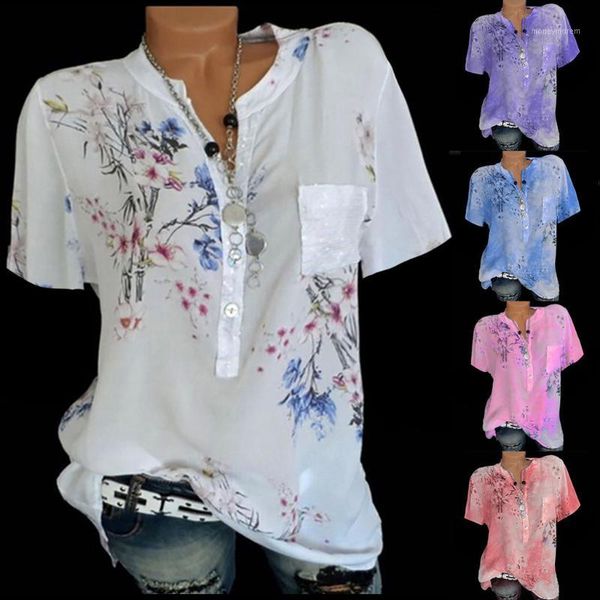 blusas mujer de moda 2019 camisas mujer women plus size short sleeveloose floral print v-neck blouse pullover shirt plus1, White
blusas mujer de moda 2019 camisas mujer women plus size short sleeveloose floral print v-neck blouse pullover shirt plus1, White