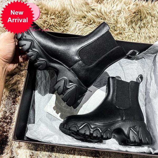 2021 the new new ladies ankle chunky boots concise women's shoes i0kl, Black