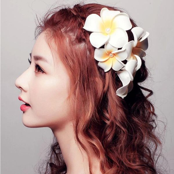 decorative flowers & wreaths 100pcs/lot 11cm pe foam flower white frangipani bridal hairclip headwear accessory swimwear wedding decor party
decorative flowers & wreaths 100pcs/lot 11cm pe foam flower white frangipani bridal hairclip headwear accessory swimwear wedding decor party