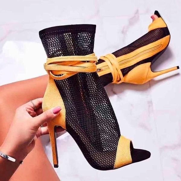 cjdly summer women's high heels mesh cloth peep-toe sandals stiletto sandals club shoes women's party boots size 35-421, Black
cjdly summer women's high heels mesh cloth peep-toe sandals stiletto sandals club shoes women's party boots size 35-421, Black
