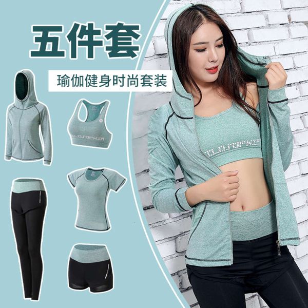 spring and summer yoga suit 2021 running long sve hooded quick dry fitns five piece set, Gray
spring and summer yoga suit 2021 running long sve hooded quick dry fitns five piece set, Gray
