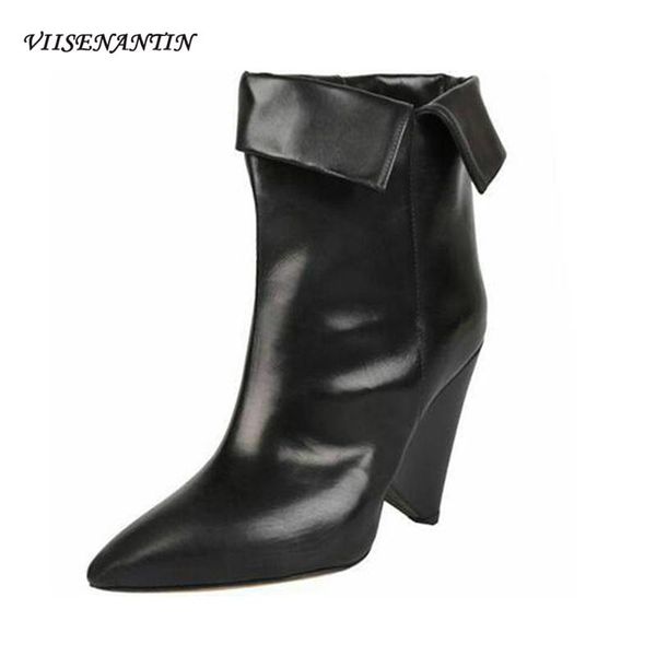 boots leather wedge pointed toe fashion nude cuffed high heel zipper short ankle womens 2021, Black
boots leather wedge pointed toe fashion nude cuffed high heel zipper short ankle womens 2021, Black