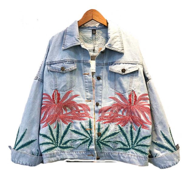 women's embroidery jeans jacket female loose bomber jacket spring streetwear bf harajuku demin jacket vintage coat female sh190816, Black;brown
women's embroidery jeans jacket female loose bomber jacket spring streetwear bf harajuku demin jacket vintage coat female sh190816, Black;brown