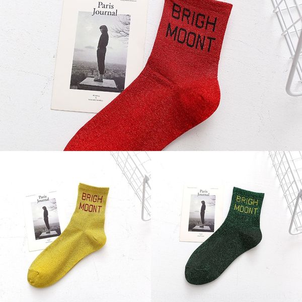 auh0q autumn ins winter new and internet celebrity gold and silver silk english qiu tide letter dong wa immigration socks korean style silve, Black
auh0q autumn ins winter new and internet celebrity gold and silver silk english qiu tide letter dong wa immigration socks korean style silve, Black