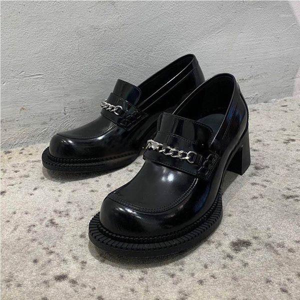 mary jane metal chain decoration shoes women's summer new british style round toe thick with big toe thick-soled single shoes1, Black
mary jane metal chain decoration shoes women's summer new british style round toe thick with big toe thick-soled single shoes1, Black