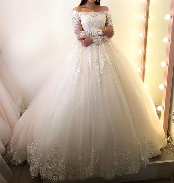 2021 new wedding ball boat neck full sleeve rentals down to the floor sweeping train beautiful bride' dress custom made 6w36, White
2021 new wedding ball boat neck full sleeve rentals down to the floor sweeping train beautiful bride' dress custom made 6w36, White