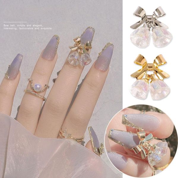 5pcs gold silver alloy bow crystal small bell 3d semi transparent shiny pendant jewelry ornaments manicure nail art decorations, Silver;gold
5pcs gold silver alloy bow crystal small bell 3d semi transparent shiny pendant jewelry ornaments manicure nail art decorations, Silver;gold