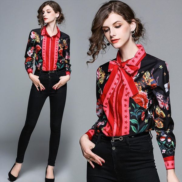 stars butterfly flowers print shirts spring autumn women blouse casual long sleeve elegant bow blouse fashion black, White
stars butterfly flowers print shirts spring autumn women blouse casual long sleeve elegant bow blouse fashion black, White