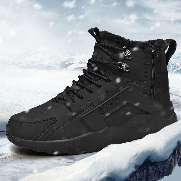 men shoes outdoor safety shoes winter snow boots fur ankle boots warm cotton plush anti-slip botas hombre1, Black
men shoes outdoor safety shoes winter snow boots fur ankle boots warm cotton plush anti-slip botas hombre1, Black