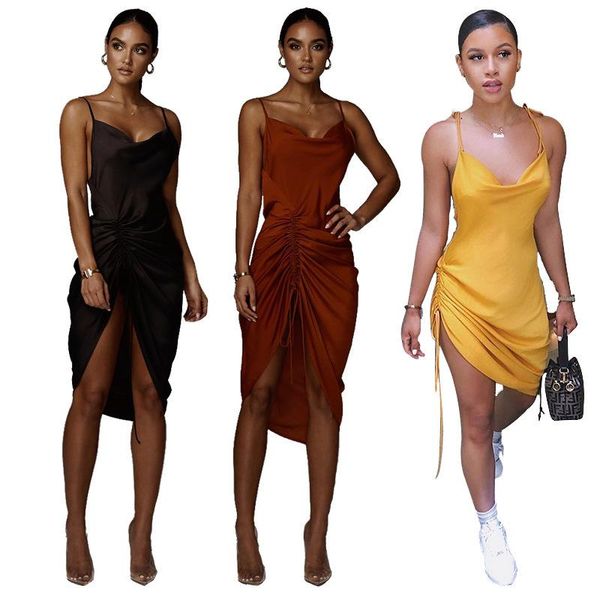 new spaghetti strap women dress deep v-neck sleeveless backless side pleated drawstring asymmetric dress nightclub party, Black;gray
new spaghetti strap women dress deep v-neck sleeveless backless side pleated drawstring asymmetric dress nightclub party, Black;gray