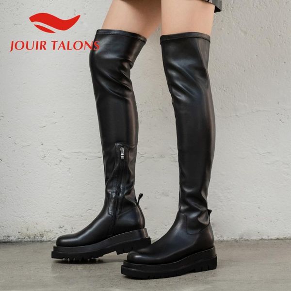 jouir talons brand design shoes cow leather round toe zip over-the-knee boots solid autumn platform, Black
jouir talons brand design shoes cow leather round toe zip over-the-knee boots solid autumn platform, Black