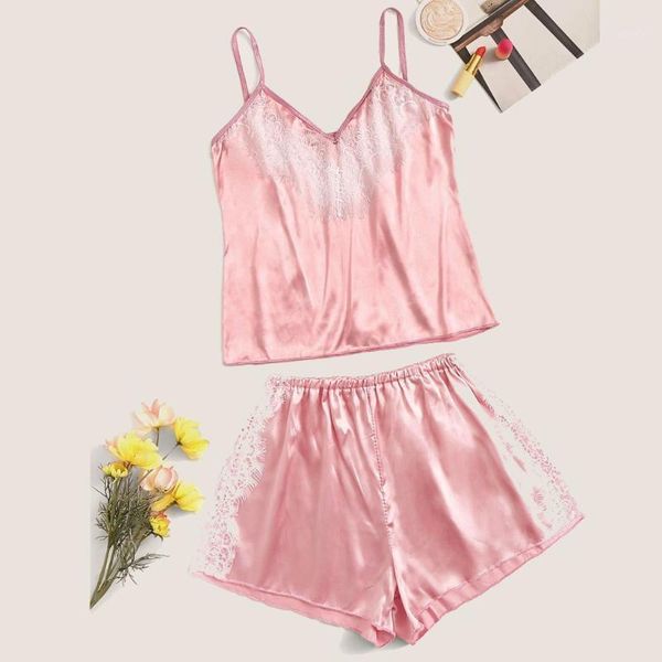 women floral lace sleeveless v-neck silk lace stain backless camisole pajamas sleepwear shorts set 3.61, Black;red
women floral lace sleeveless v-neck silk lace stain backless camisole pajamas sleepwear shorts set 3.61, Black;red