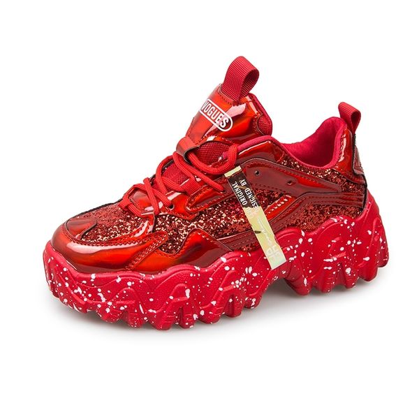 ins big wave glitter chunky sneakers women spring fashion laser bling woman platform shoes tenis feminino red silver y200424, Black
ins big wave glitter chunky sneakers women spring fashion laser bling woman platform shoes tenis feminino red silver y200424, Black