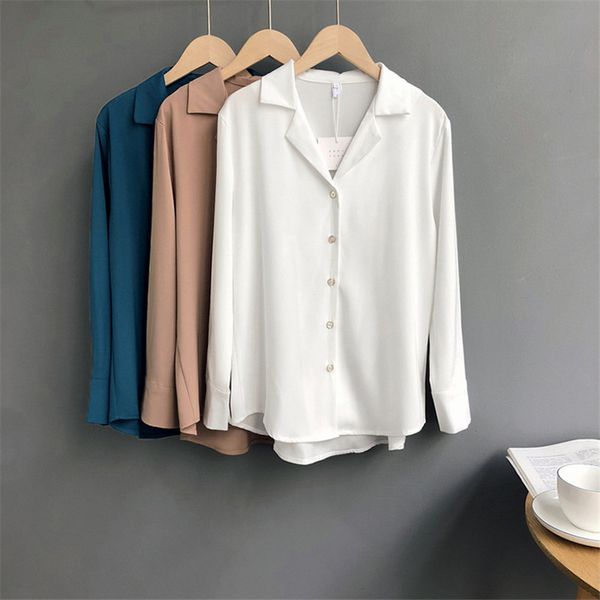 white working blouse shirt for women summer long sleeve white work wear formal female office clothing t200321
white working blouse shirt for women summer long sleeve white work wear formal female office clothing t200321
