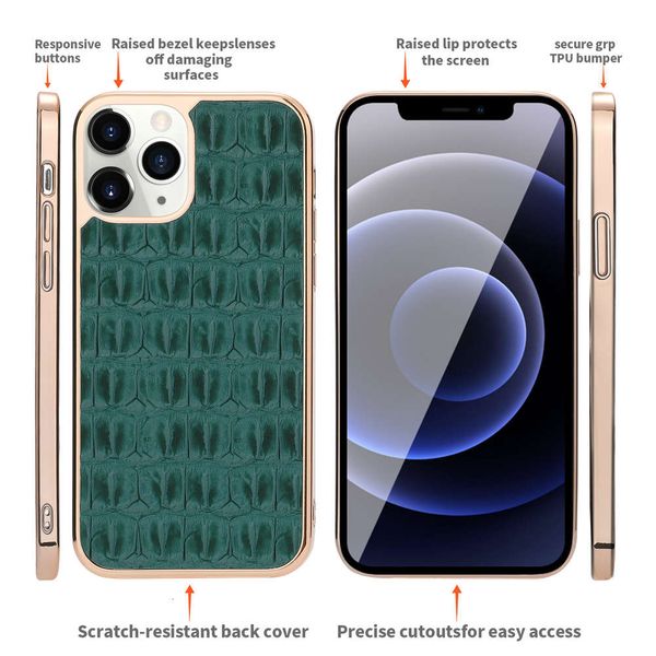 suitable for 12pro mobile phone case, vip 11max new alligator se2020 electroplating edge high grade leather case
suitable for 12pro mobile phone case, vip 11max new alligator se2020 electroplating edge high grade leather case
