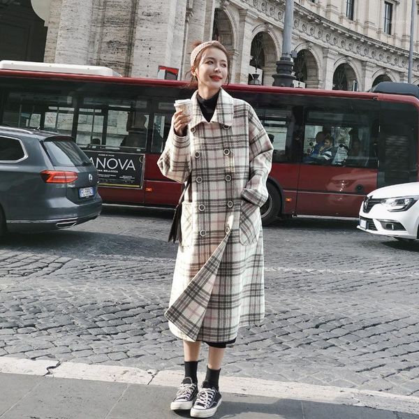 2020 new winter women lattice woolen coat female double breasted outwear ladies elegant overcoat girls temperament jacket1, Black
2020 new winter women lattice woolen coat female double breasted outwear ladies elegant overcoat girls temperament jacket1, Black