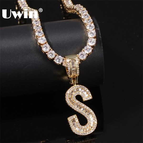 uwin english initials baguette letters necklace pendant with 4mm cubic zirconia tennis chains fashion hiphop men women jewelry 201013, Silver
uwin english initials baguette letters necklace pendant with 4mm cubic zirconia tennis chains fashion hiphop men women jewelry 201013, Silver
