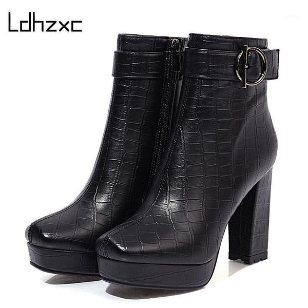 boots ldhzxc 2021 ladies short platform women square toe buckle high heels shoes for party autumn winter quality1, Black 
boots ldhzxc 2021 ladies short platform women square toe buckle high heels shoes for party autumn winter quality1, Black