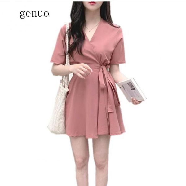 casual dresses 2021 style little sweet lovely chiffon one-piece lace-up solid color v-neck dress short sleeved summer, Black;gray
casual dresses 2021 style little sweet lovely chiffon one-piece lace-up solid color v-neck dress short sleeved summer, Black;gray
