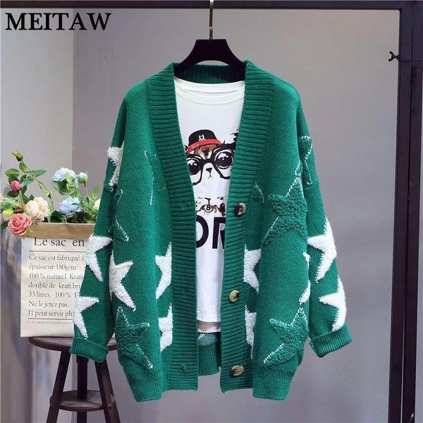 women's knits & tees 2021 autumn and winter loose sweater casual long sleeve ladies cardigan arrival vintage female star embroidery, White
women's knits & tees 2021 autumn and winter loose sweater casual long sleeve ladies cardigan arrival vintage female star embroidery, White