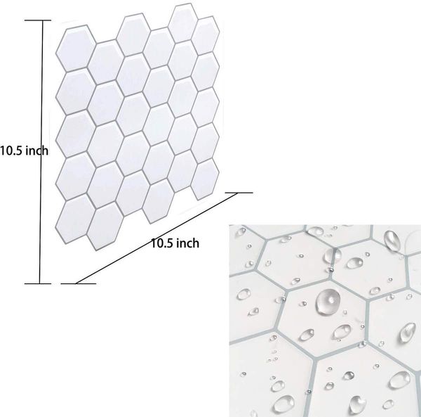 wall sticker wallpaper tile post 3d modern honeycomb style kitchen bathroom waterproof & dirt proof 10.5'' x10.5''
wall sticker wallpaper tile post 3d modern honeycomb style kitchen bathroom waterproof & dirt proof 10.5'' x10.5''