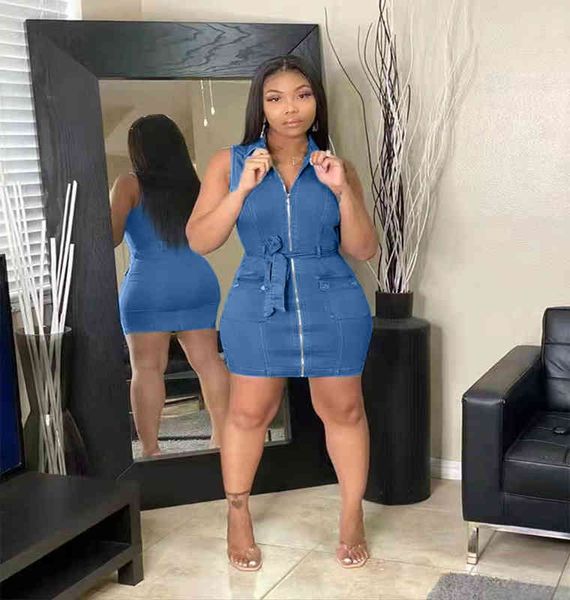 ladies spring and autumn comfortable lapel sleeveless zipper solid color fashion casual denim dress, Black;gray
ladies spring and autumn comfortable lapel sleeveless zipper solid color fashion casual denim dress, Black;gray